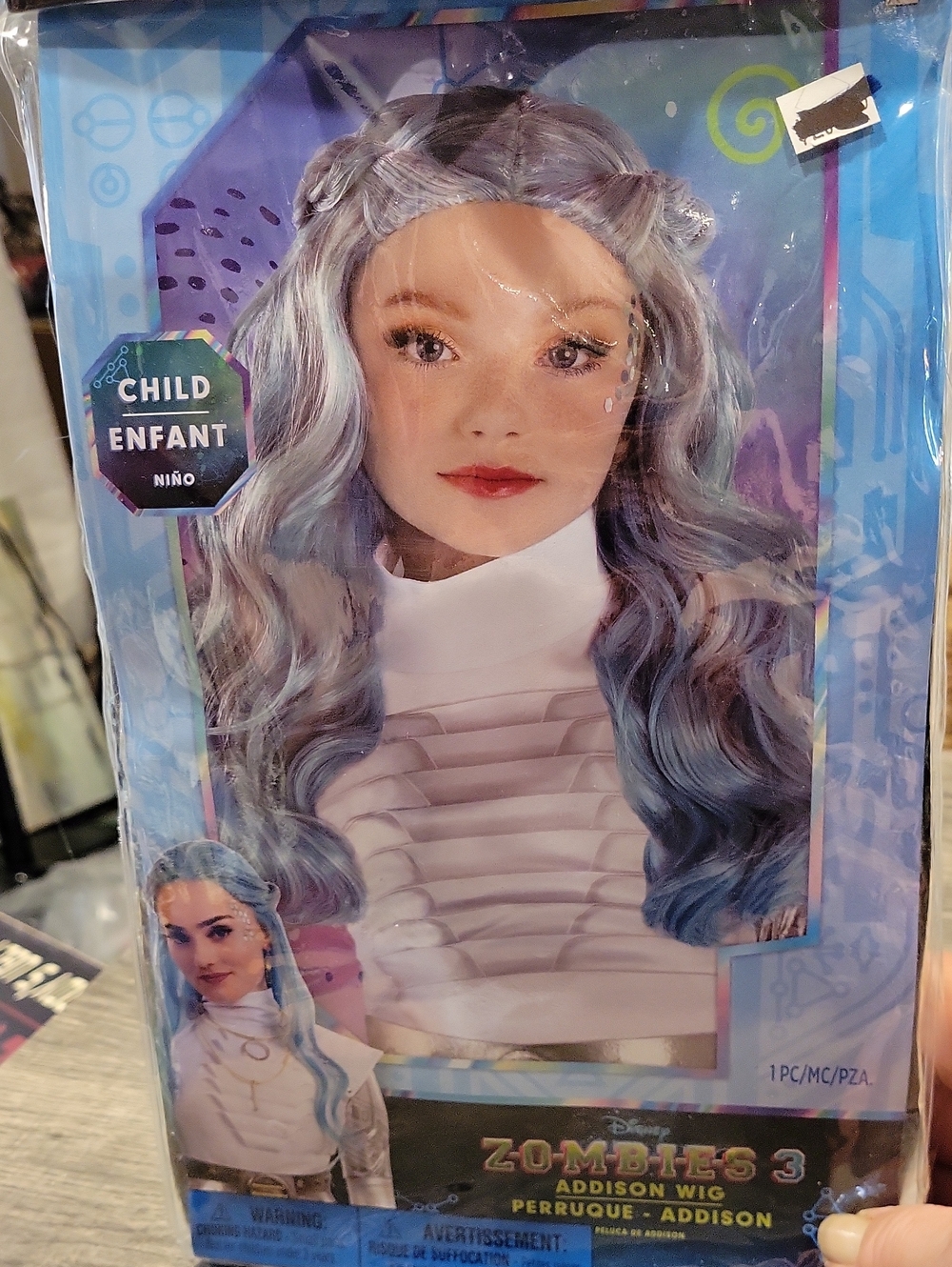 Kids Mermaid Hair/ Zombies 3 Wig,beautiful Blues ,NWT